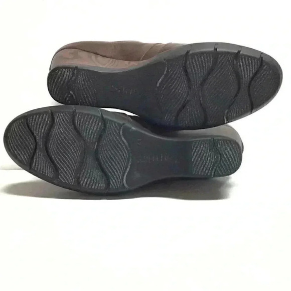 Sanita Maralyn Women 10.5 11 EU 41 Wedge Loafers Brown Leather Monk Strap Buckle - Picture 6 of 6